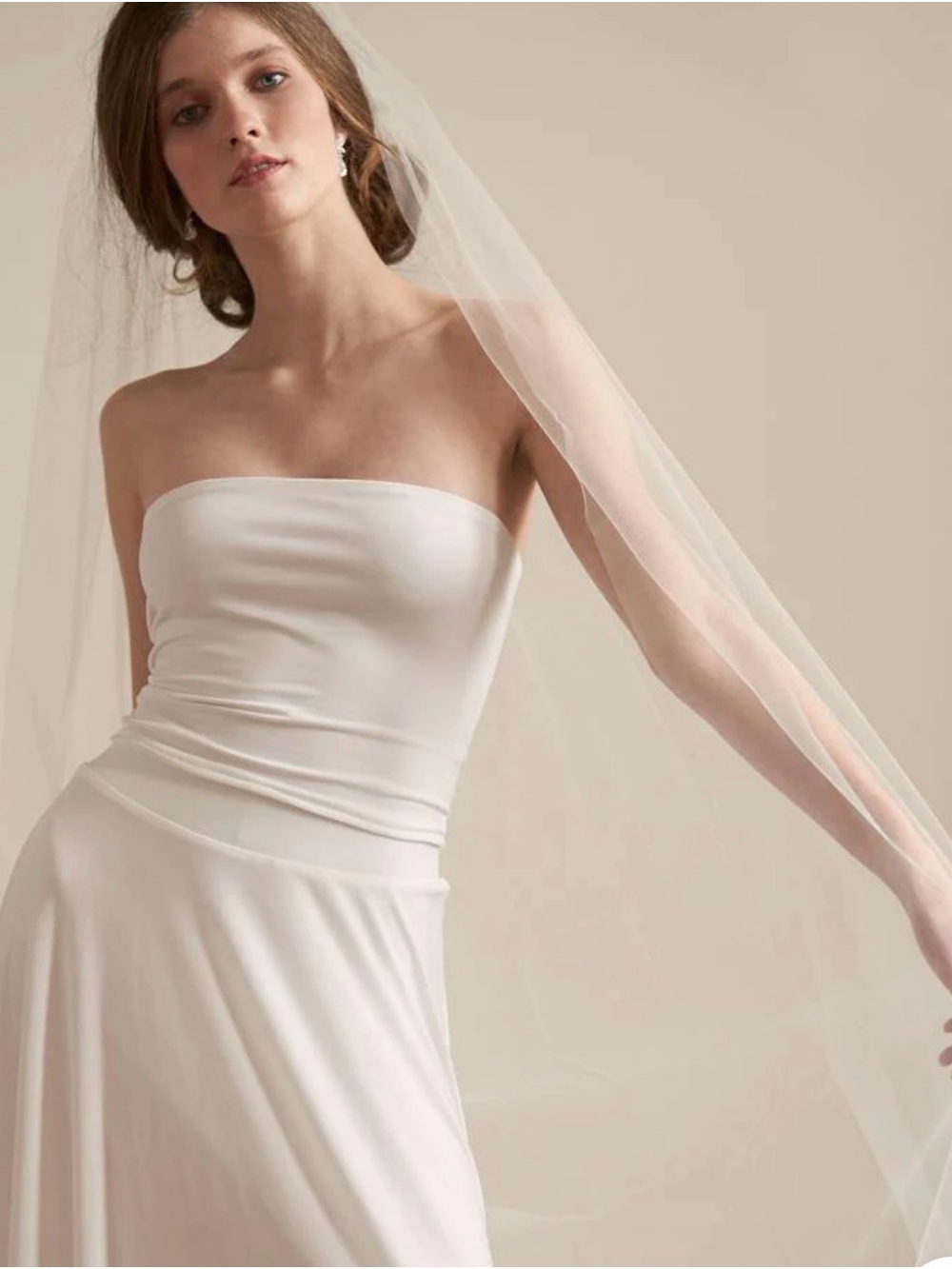 Classic Sheer Wedding Ivory Veil